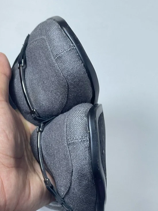 AEROSOLES Gray Slip-On Loafers with Metal Bar - Picture 7 of 10